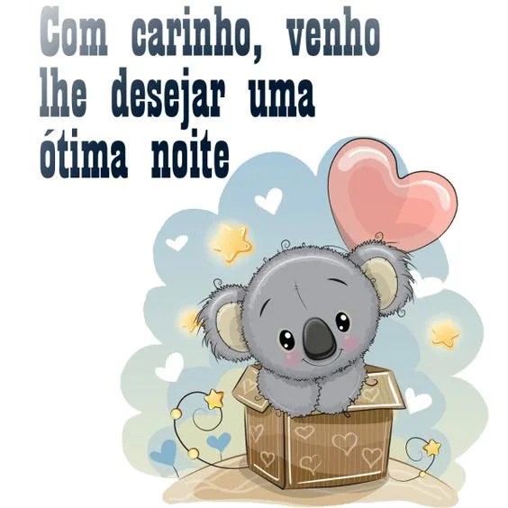 Desejar ótima noite com carinho