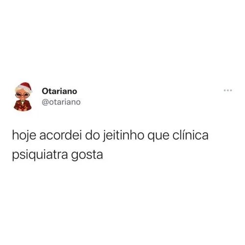 Frase do Twitter hoje acordei
