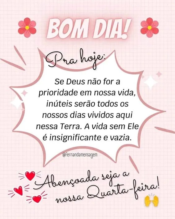 Abençoada seja a nossa Quarta