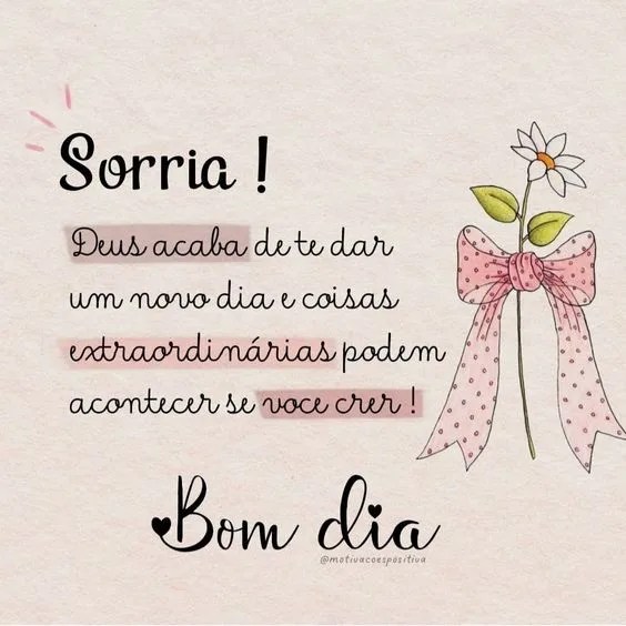 Sorria bom dia com Deus