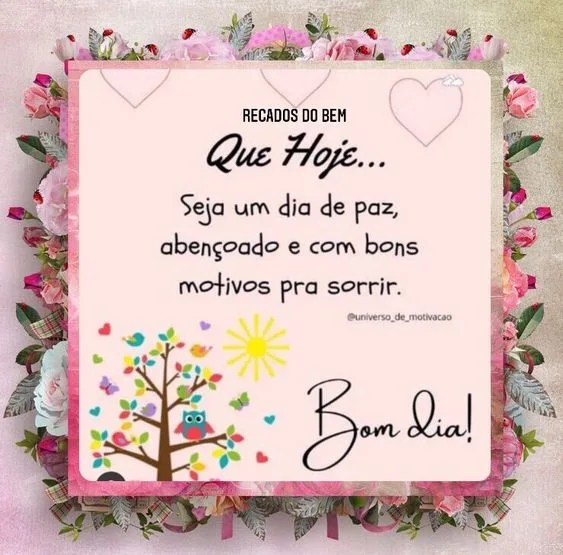 Bom dia abençoado pra sorrir