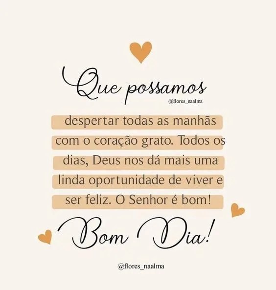 Bom dia com coração grato