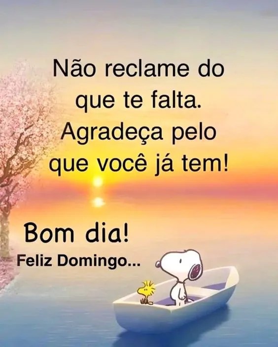 Bom dia feliz domingo Snoopy