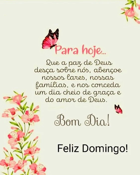 Paz de Deus para hoje Domingo