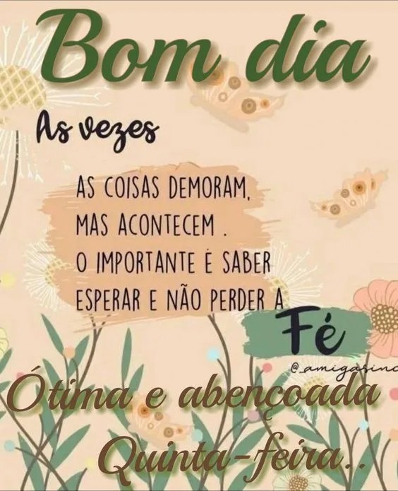 Ótima e abençoada quinta