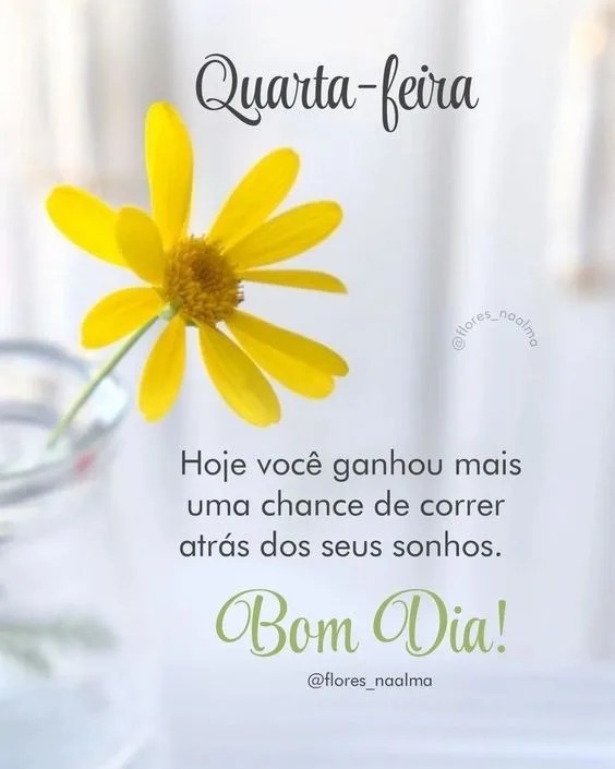 Quarta-feira você ganhou nova chance