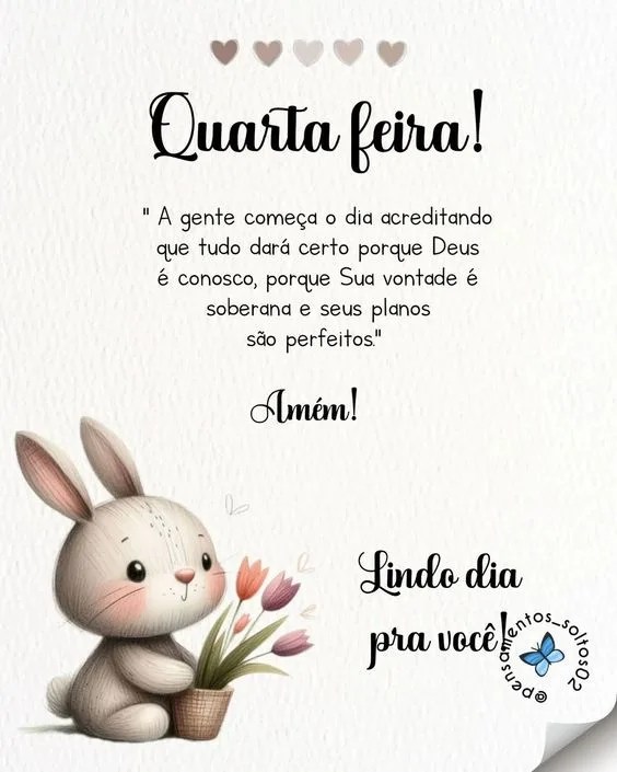 Lindo dia pra você de Quarta-feira