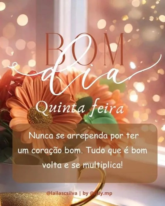 Bom dia quinta-feira reflexão