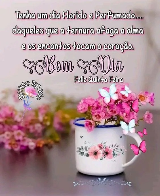 Bom dia quinta-feira dia florido