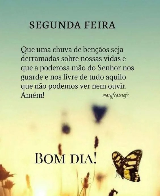 Segunda-feira chuva de bênçãos