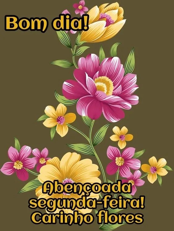 Bom dia segunda-feira com flores