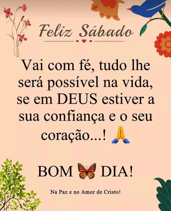 Feliz Sábado vai com fé