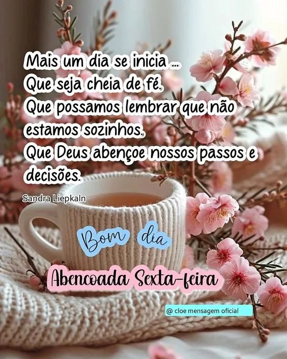Bom dia abençoada Sexta-feira