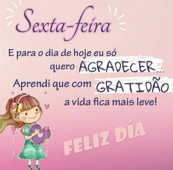 Sexta-feira quero agradecer